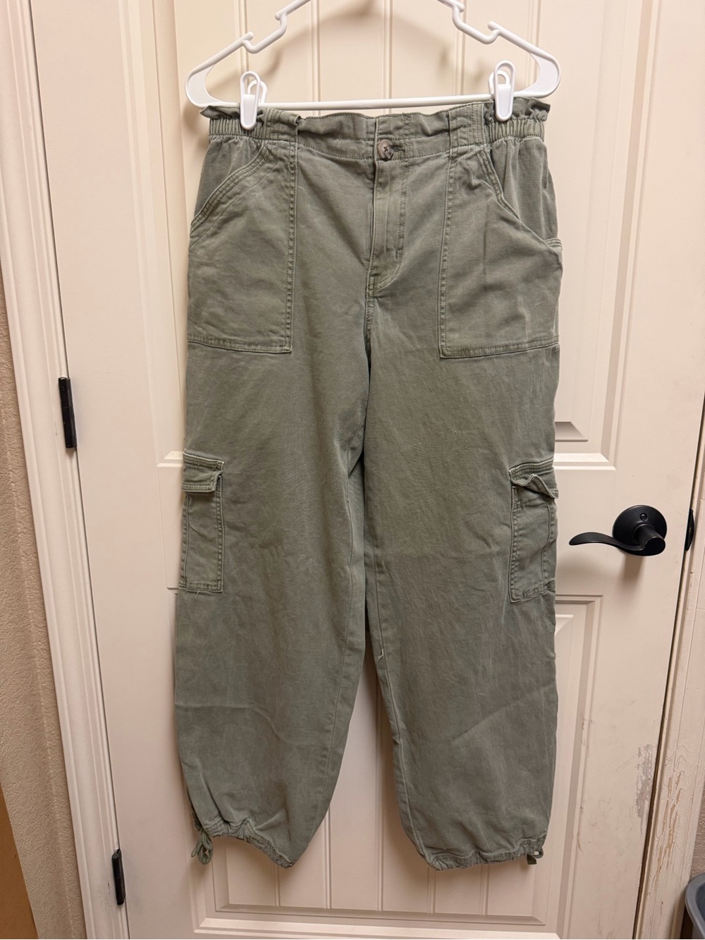 Maurices Olive Green Cargo Track Jogger Pants